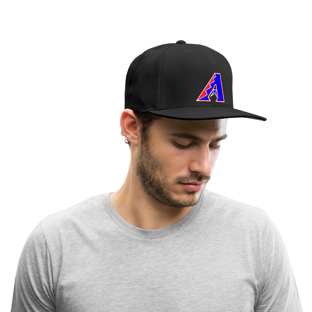 D bacs RWB Snapback Baseball Cap - black