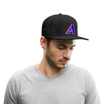 D bacs RWB Snapback Baseball Cap - black