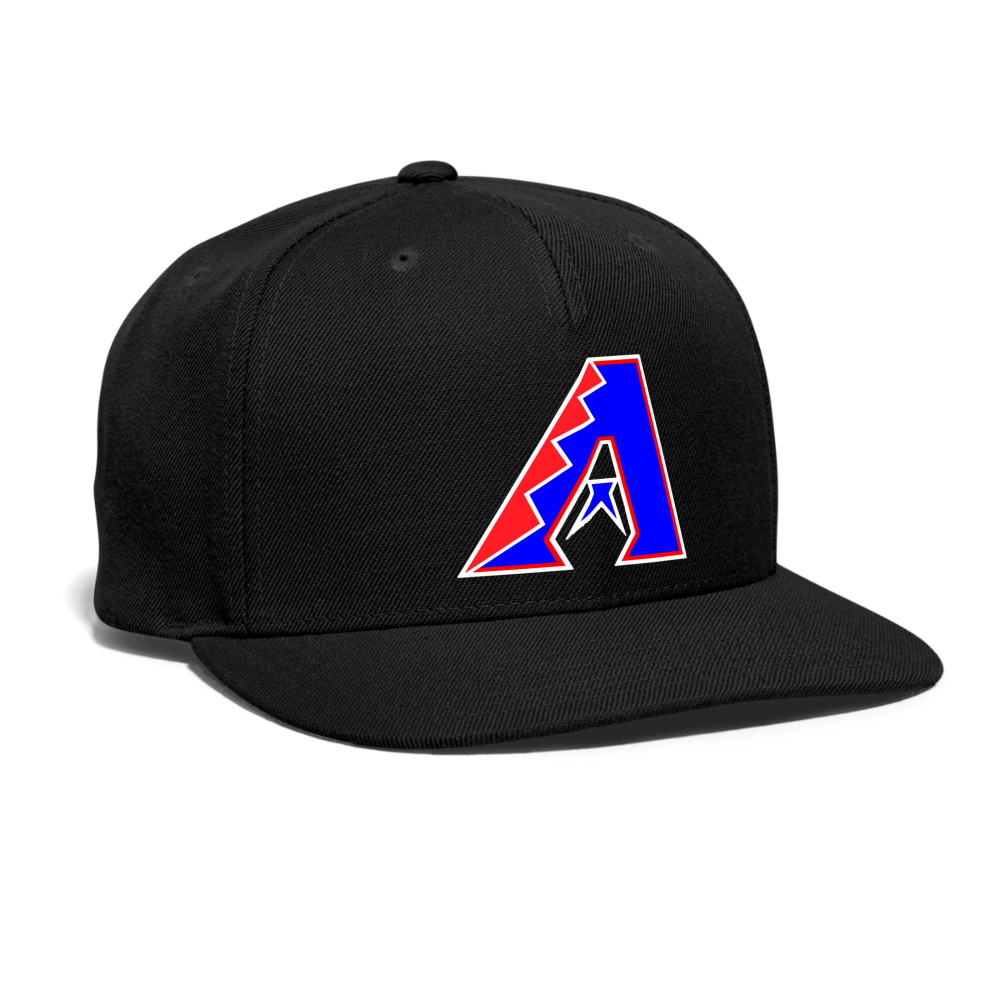D bacs RWB Snapback Baseball Cap - black