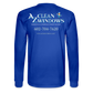 Az Clean Wht Long Sleeve T-Shirt - royal blue