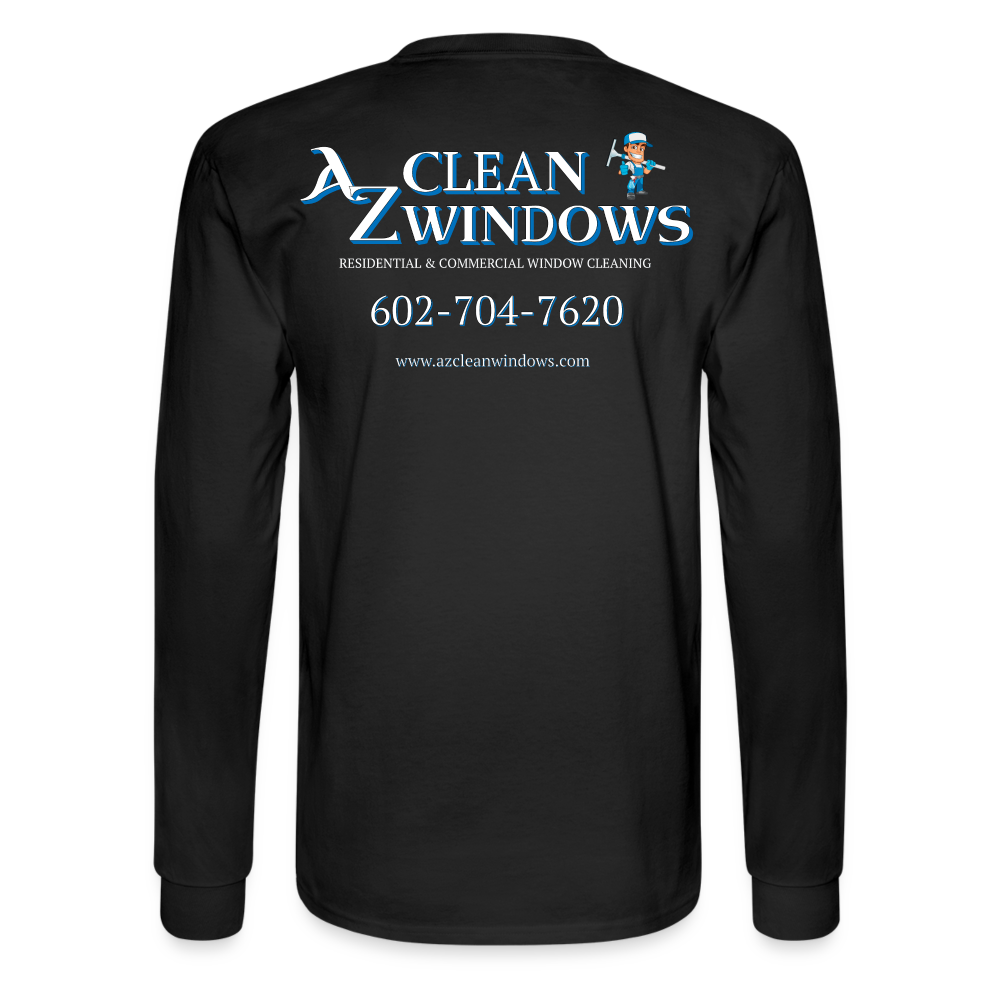 Az Clean Wht Long Sleeve T-Shirt - black
