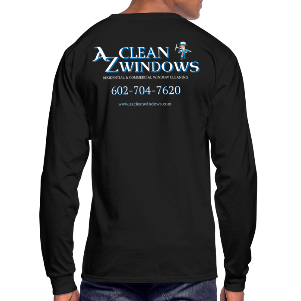 Az Clean Wht Long Sleeve T-Shirt - black