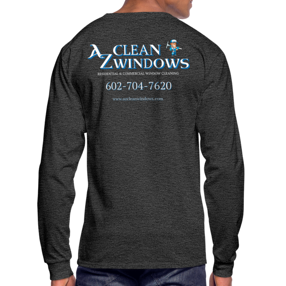Az Clean Wht Long Sleeve T-Shirt - heather black