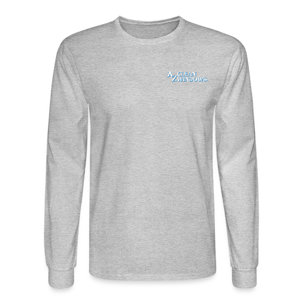 Az Clean Wht Long Sleeve T-Shirt - heather gray