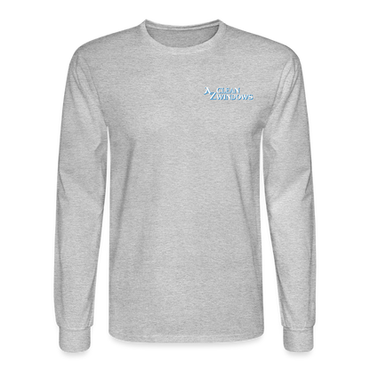 Az Clean Wht Long Sleeve T-Shirt - heather gray