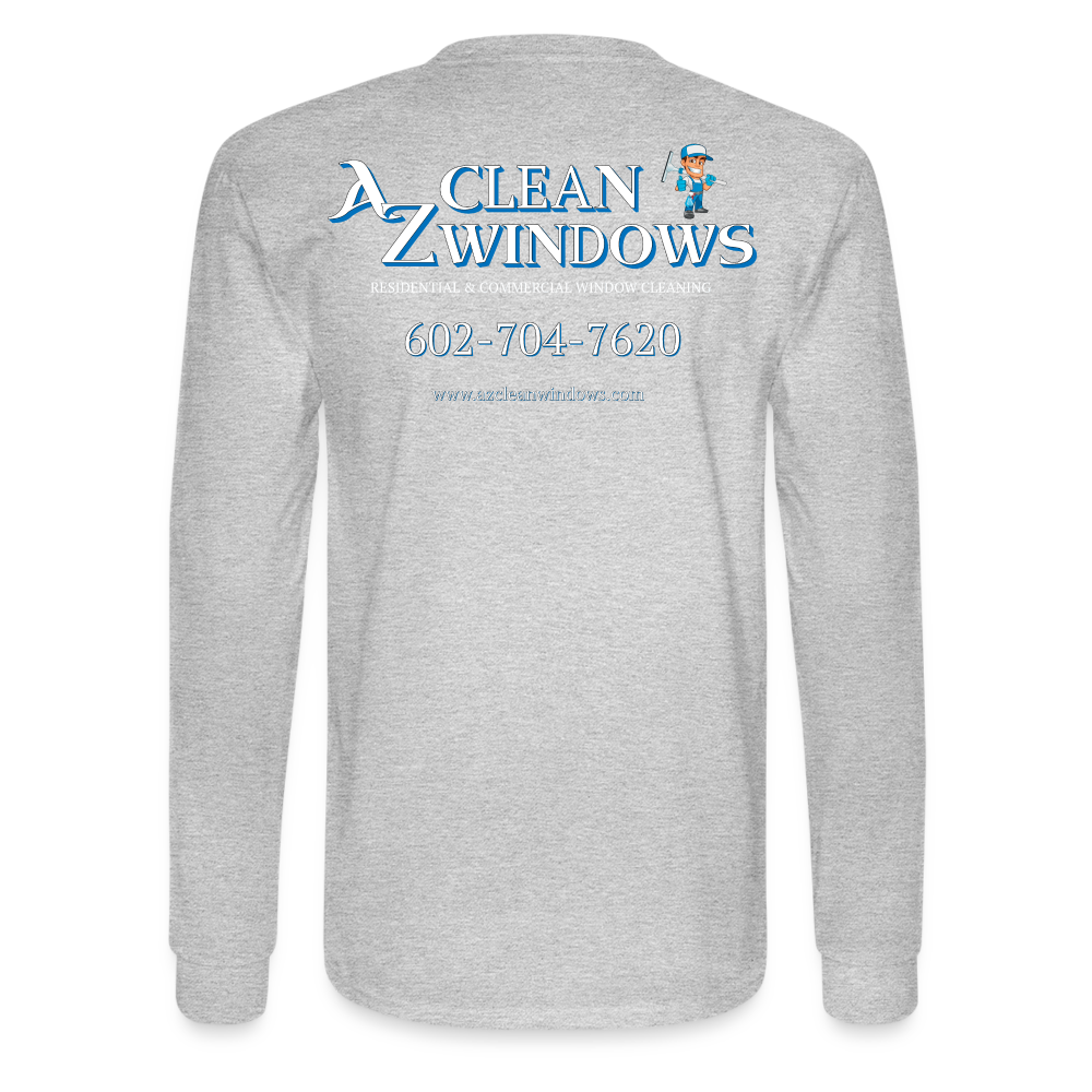 Az Clean Wht Long Sleeve T-Shirt - heather gray