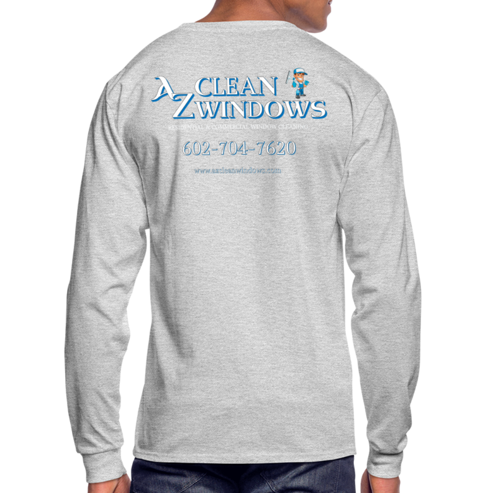Az Clean Wht Long Sleeve T-Shirt - heather gray