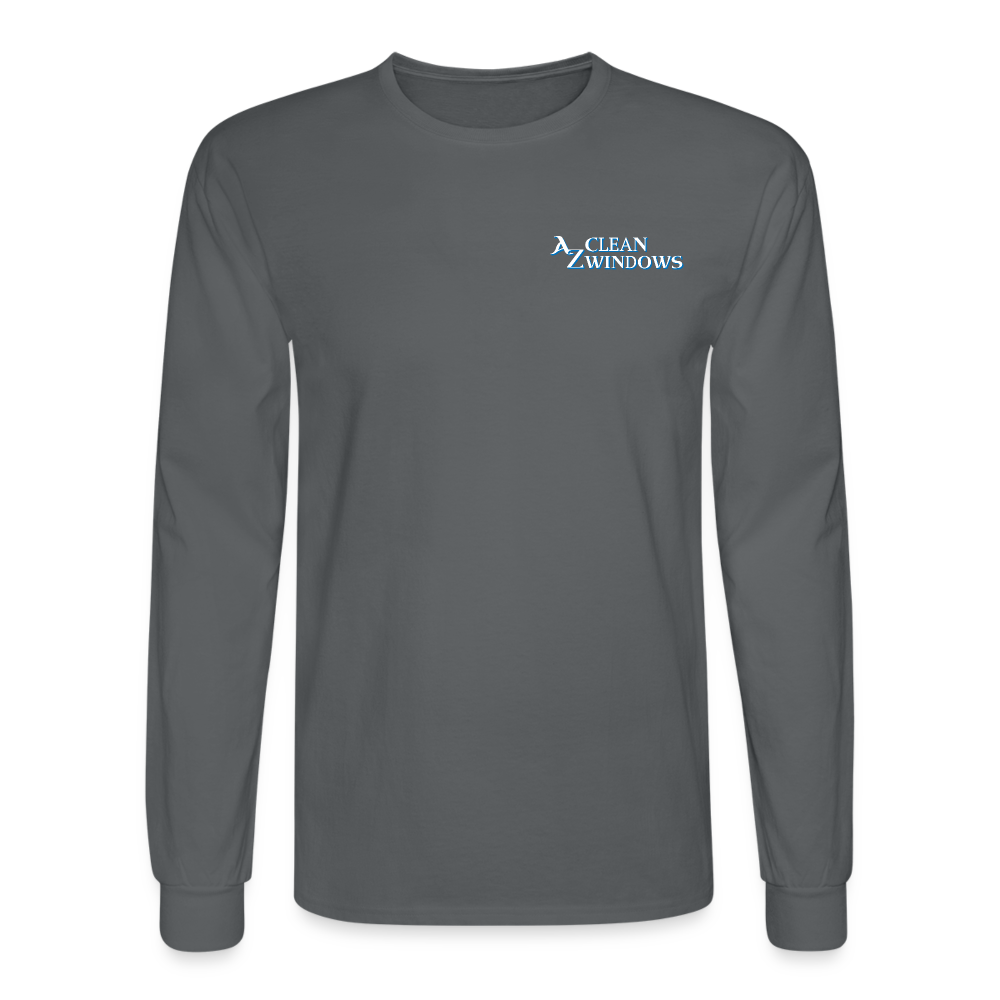 Az Clean Wht Long Sleeve T-Shirt - charcoal