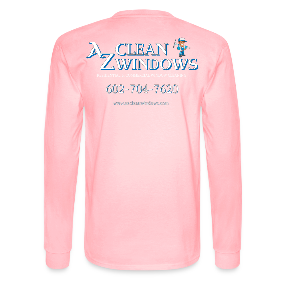 Az Clean Wht Long Sleeve T-Shirt - pink