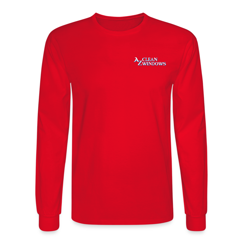 Az Clean Wht Long Sleeve T-Shirt - red