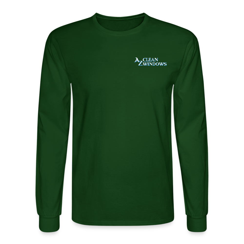Az Clean Wht Long Sleeve T-Shirt - forest green