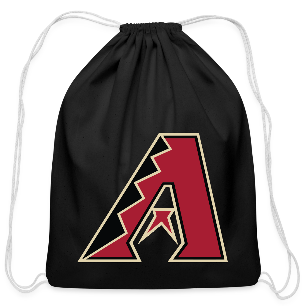 D bacs Cotton Drawstring Bag - black