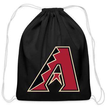 D bacs Cotton Drawstring Bag - black