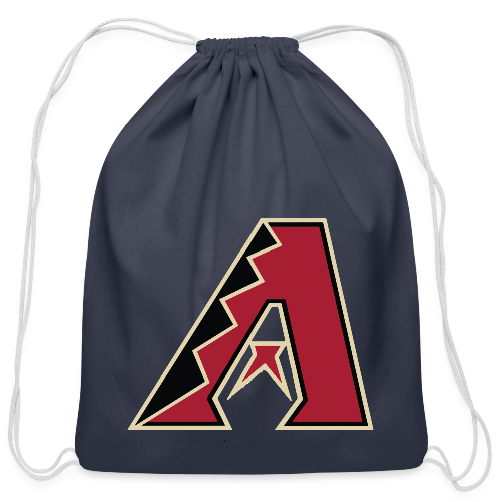 D bacs Cotton Drawstring Bag - navy