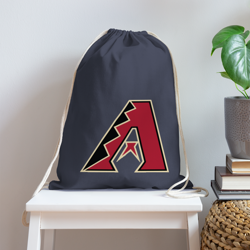 D bacs Cotton Drawstring Bag - navy
