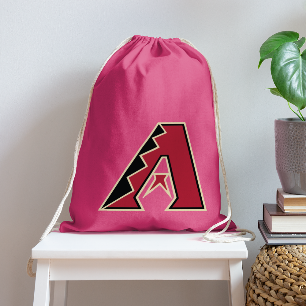 D bacs Cotton Drawstring Bag - pink