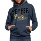 Peper Contrast Hoodie - indigo heather/asphalt