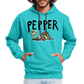 Peper Contrast Hoodie - scuba blue/asphalt