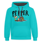 Peper Contrast Hoodie - scuba blue/asphalt