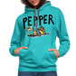 Peper Contrast Hoodie - scuba blue/asphalt