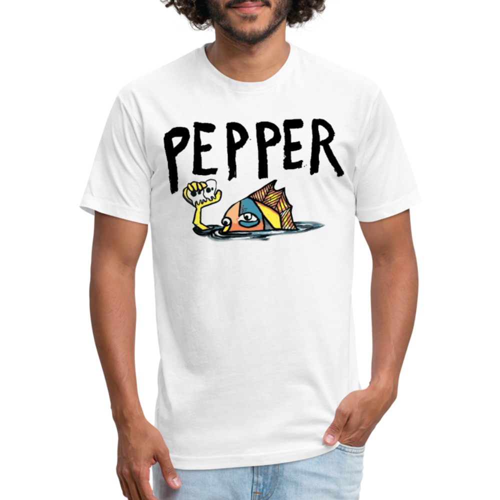 Peper Fish T-Shirt by Next Level - white