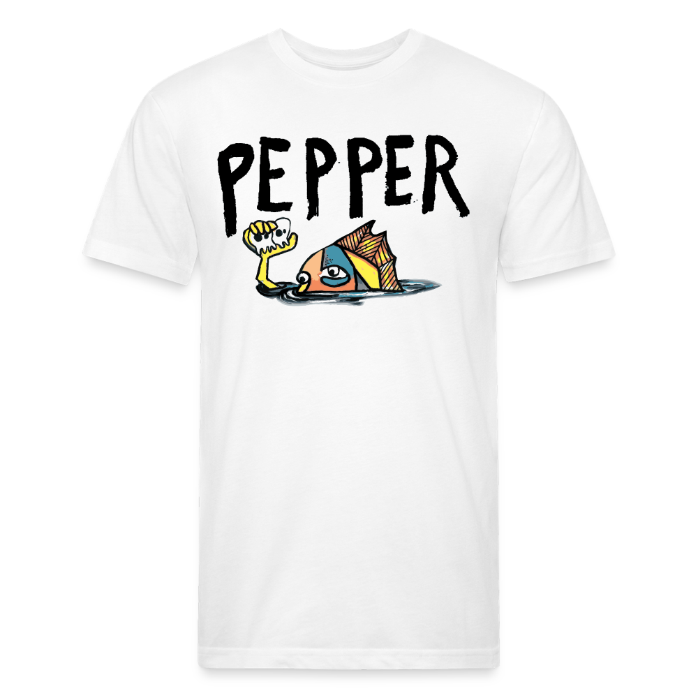 Peper Fish T-Shirt by Next Level - white