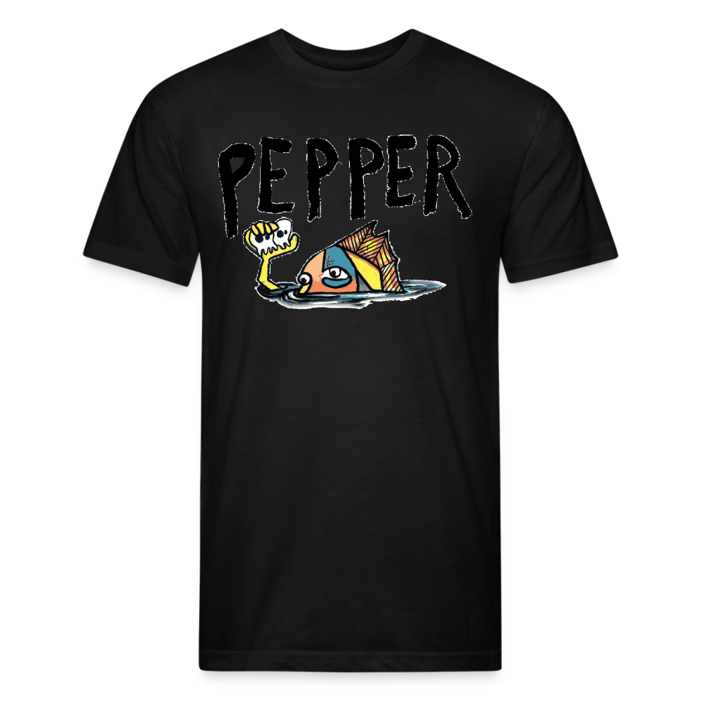 Peper Fish T-Shirt by Next Level - black