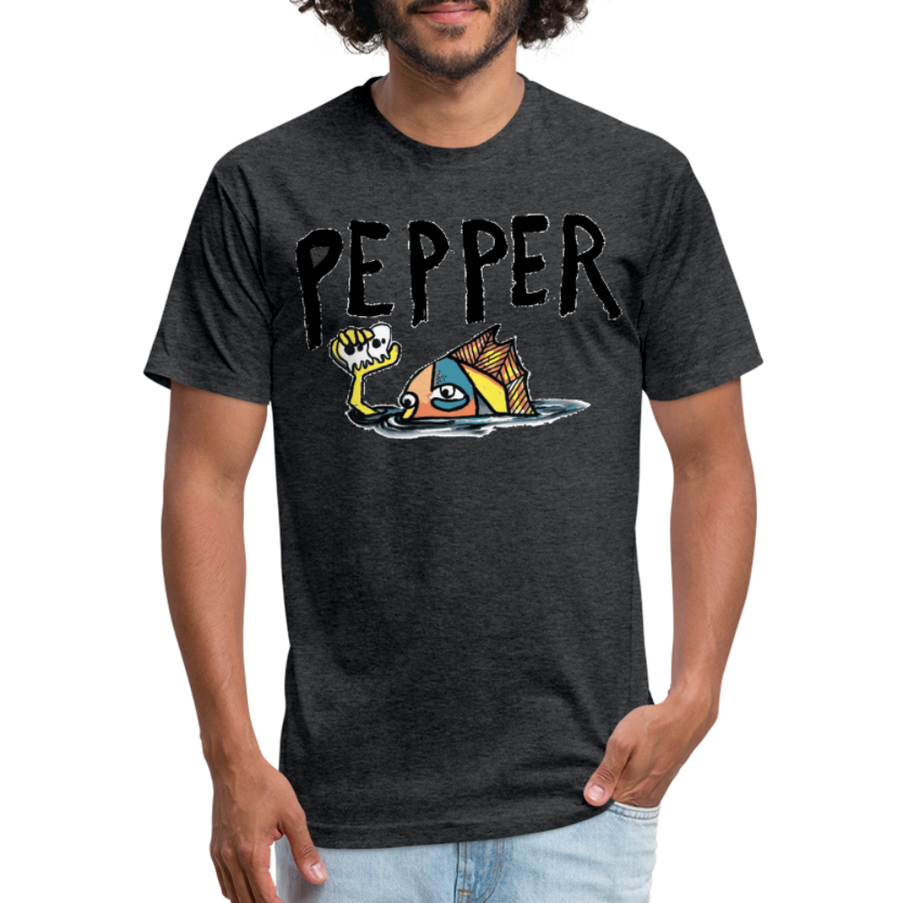 Peper Fish T-Shirt by Next Level - heather black