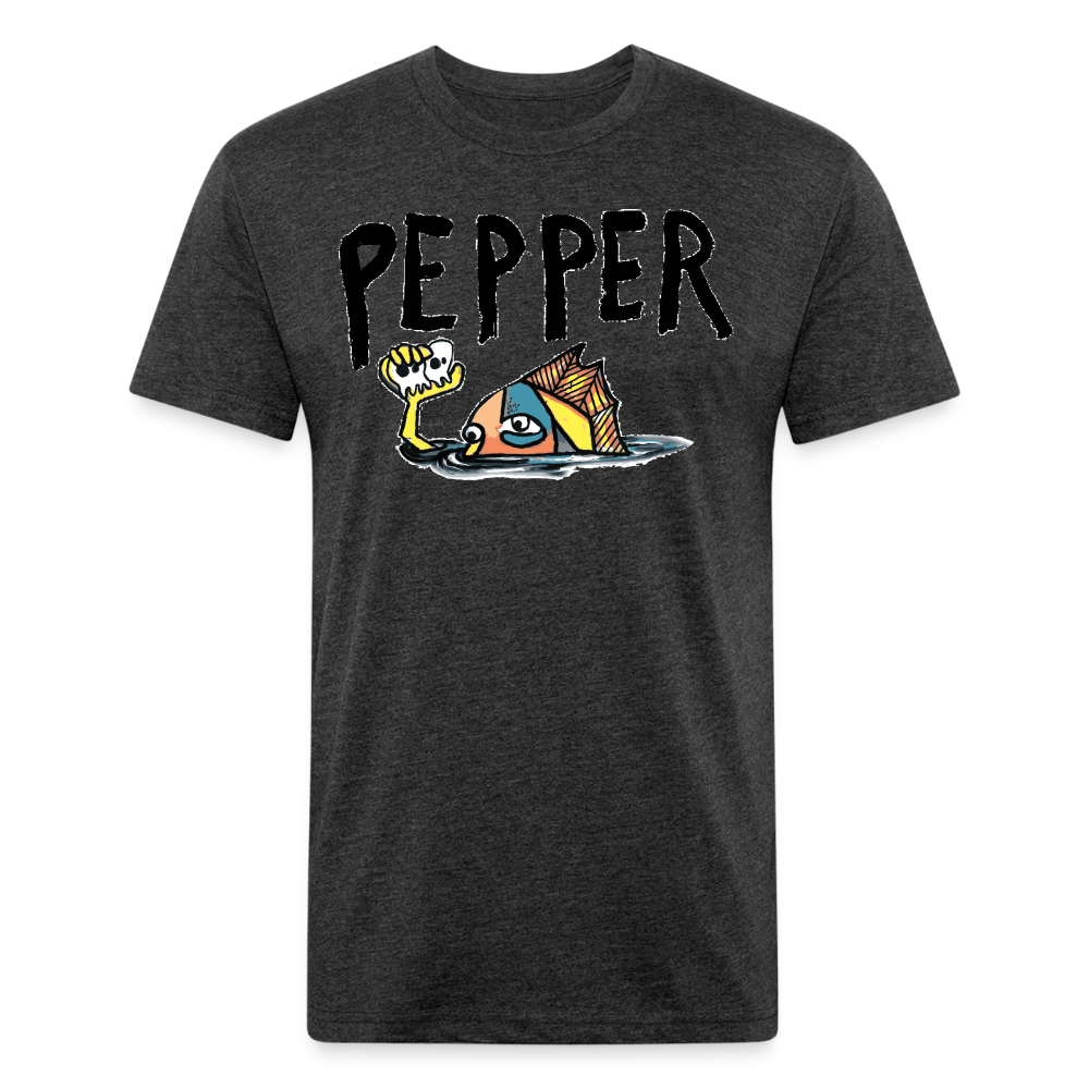 Peper Fish T-Shirt by Next Level - heather black