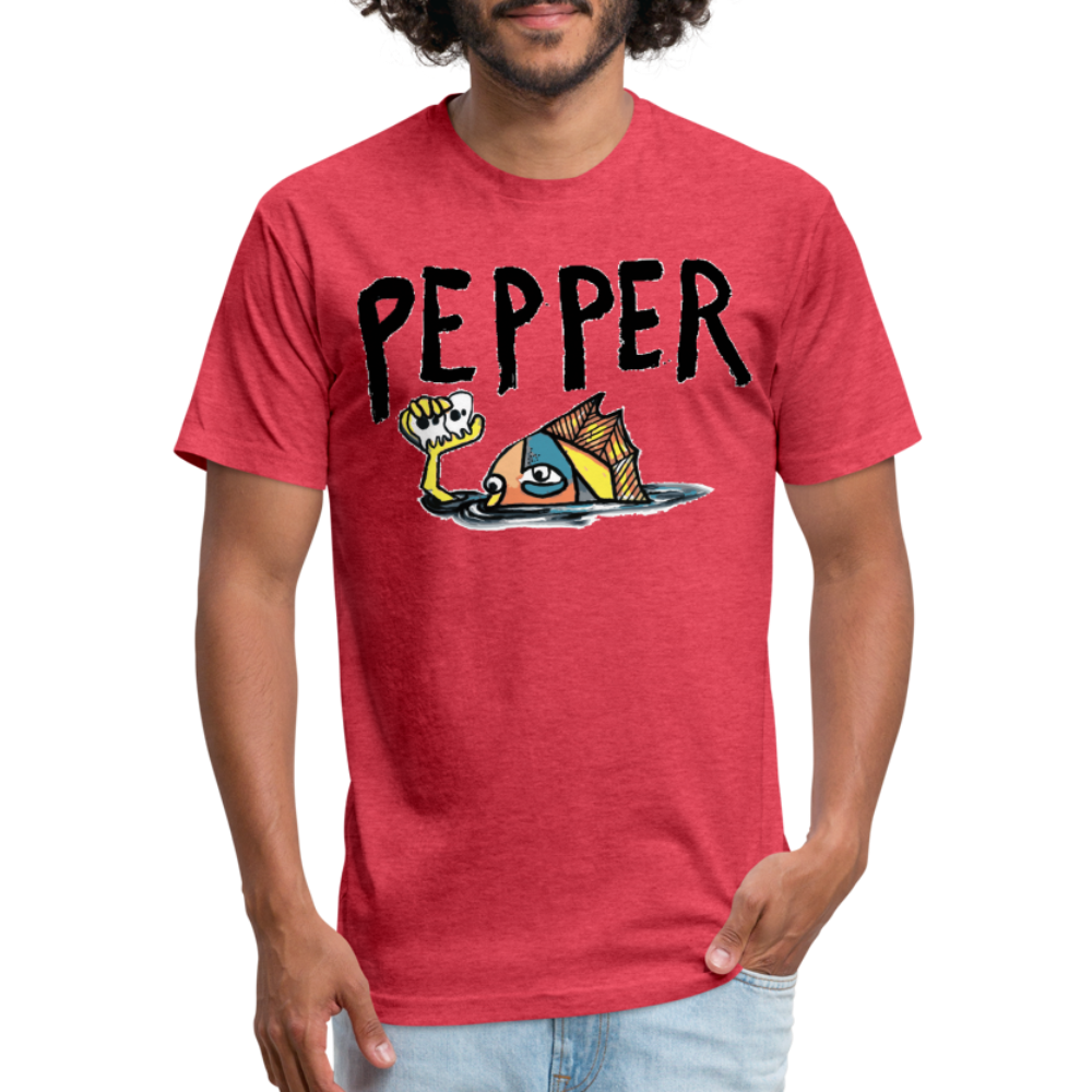 Peper Fish T-Shirt by Next Level - heather red