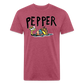 Peper Fish T-Shirt by Next Level - heather burgundy