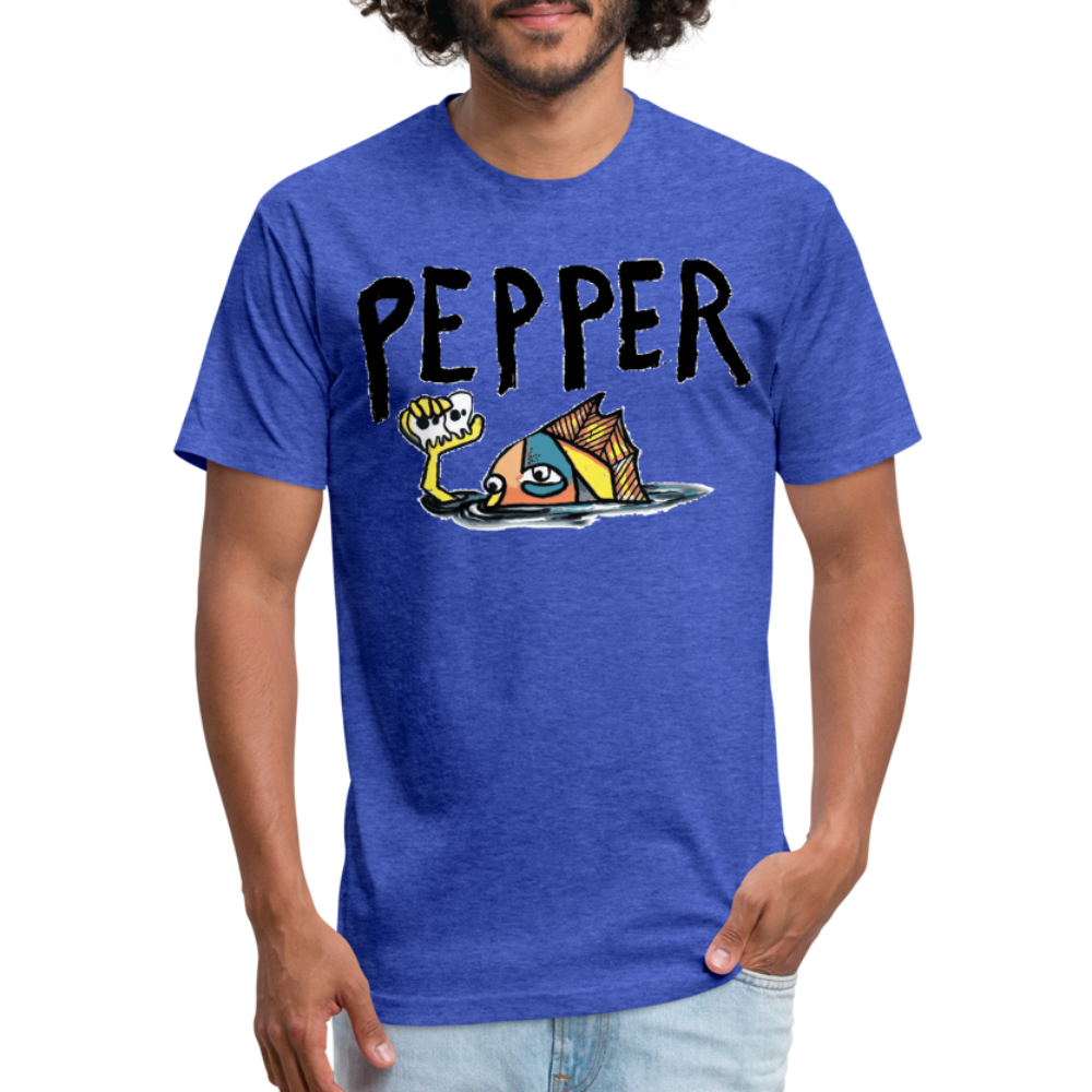 Peper Fish T-Shirt by Next Level - heather royal
