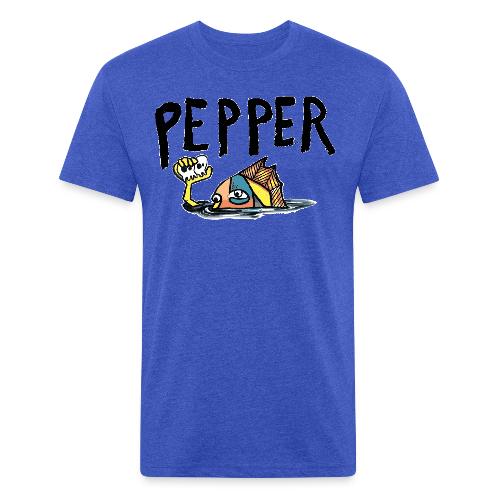 Peper Fish T-Shirt by Next Level - heather royal