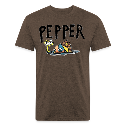 Peper Fish T-Shirt by Next Level - heather espresso