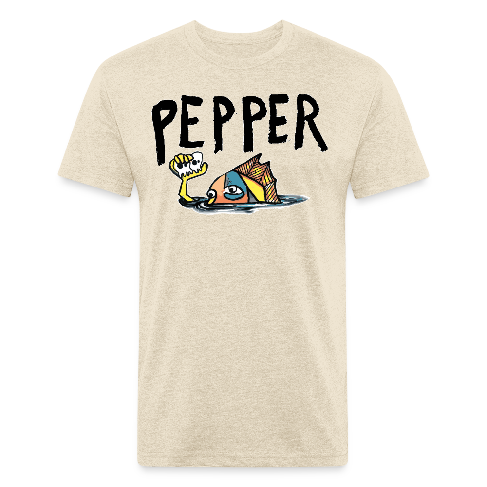Peper Fish T-Shirt by Next Level - heather cream