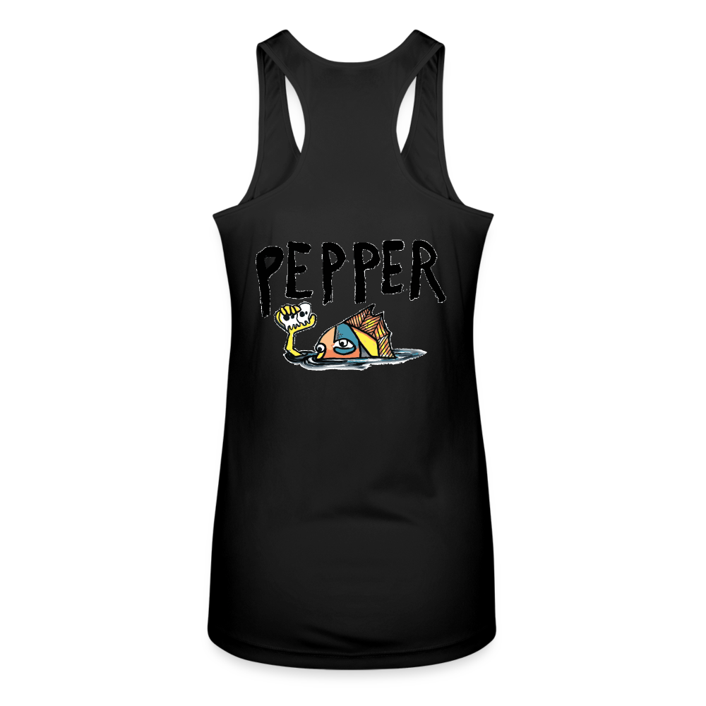 Peper Drip F - Fish B Women’s Racerback - black