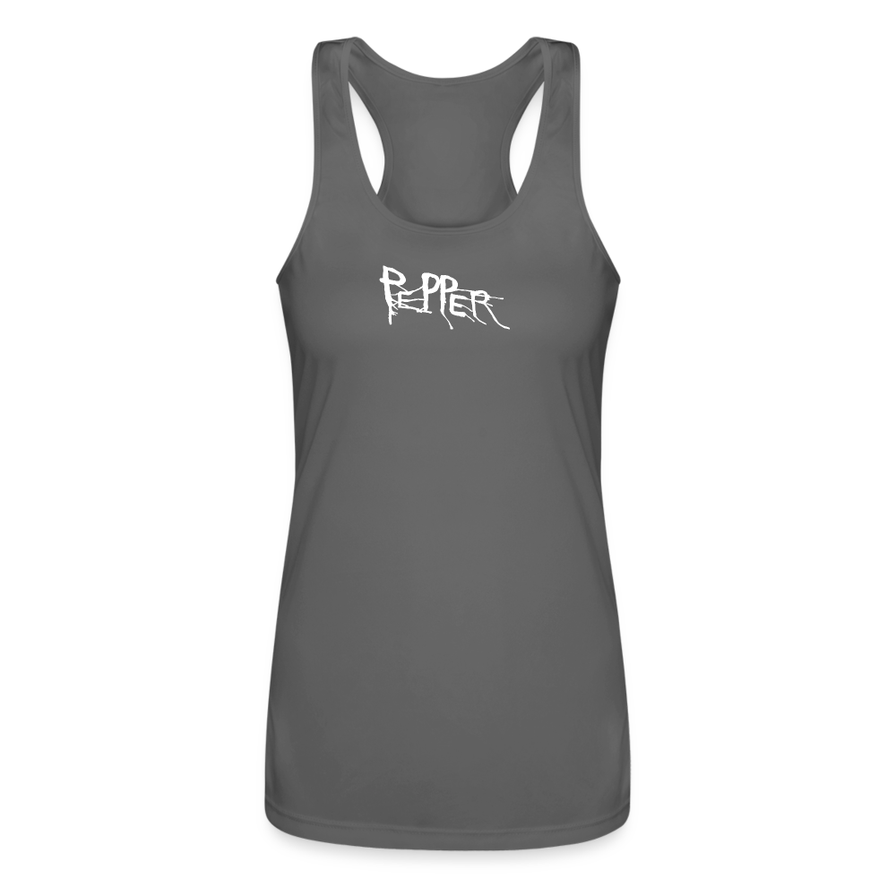 Peper Drip F - Fish B Women’s Racerback - charcoal
