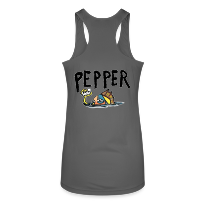 Peper Drip F - Fish B Women’s Racerback - charcoal