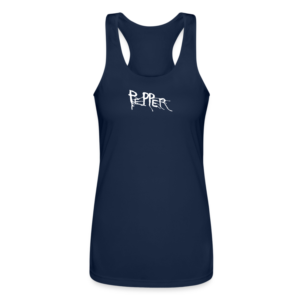 Peper Drip F - Fish B Women’s Racerback - navy