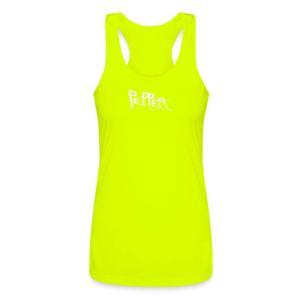 Peper Drip F - Fish B Women’s Racerback - neon yellow