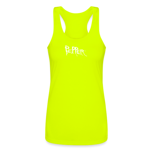 Peper Drip F - Fish B Women’s Racerback - neon yellow
