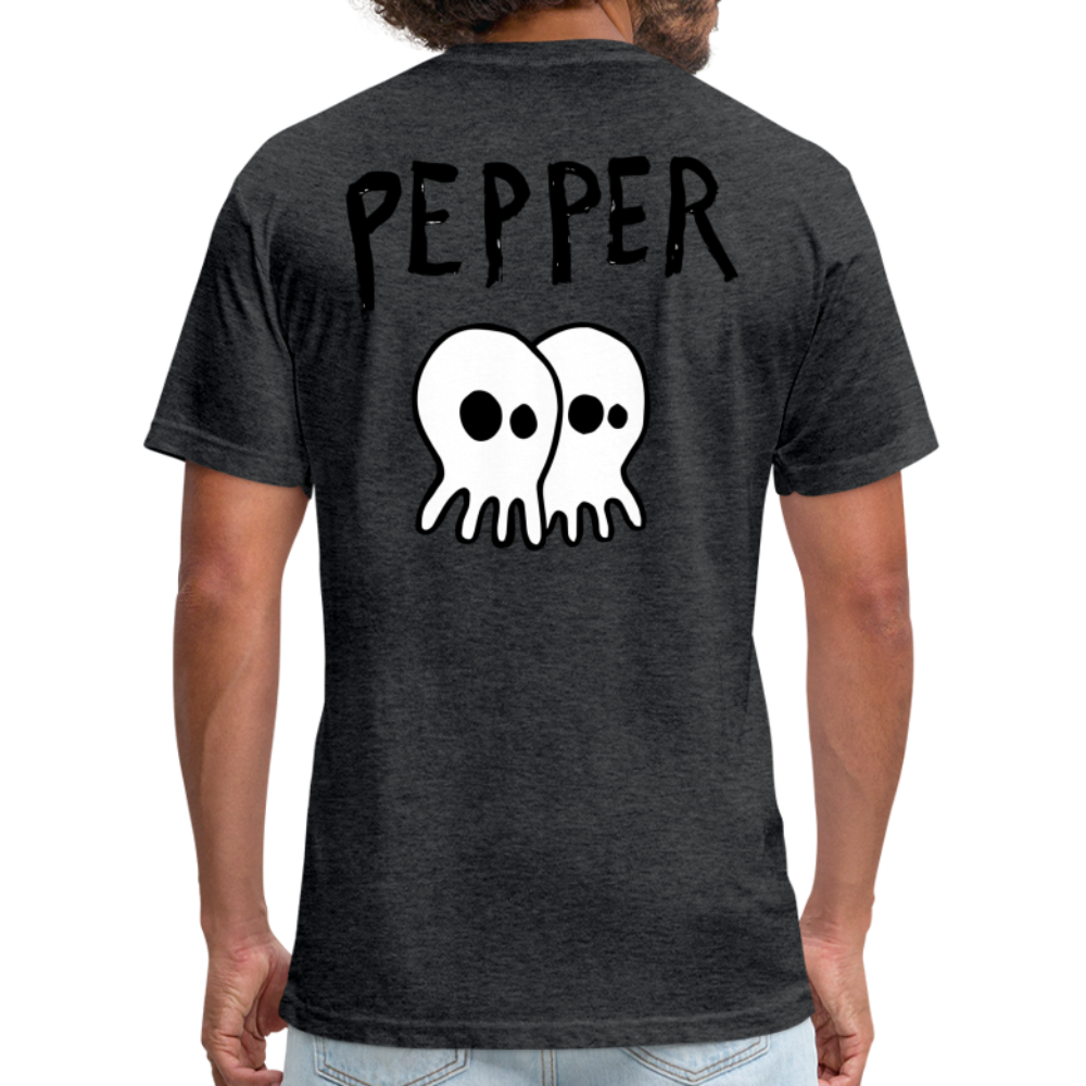 Peper Drip F-Ghost BT-Shirt by Next Level - heather black