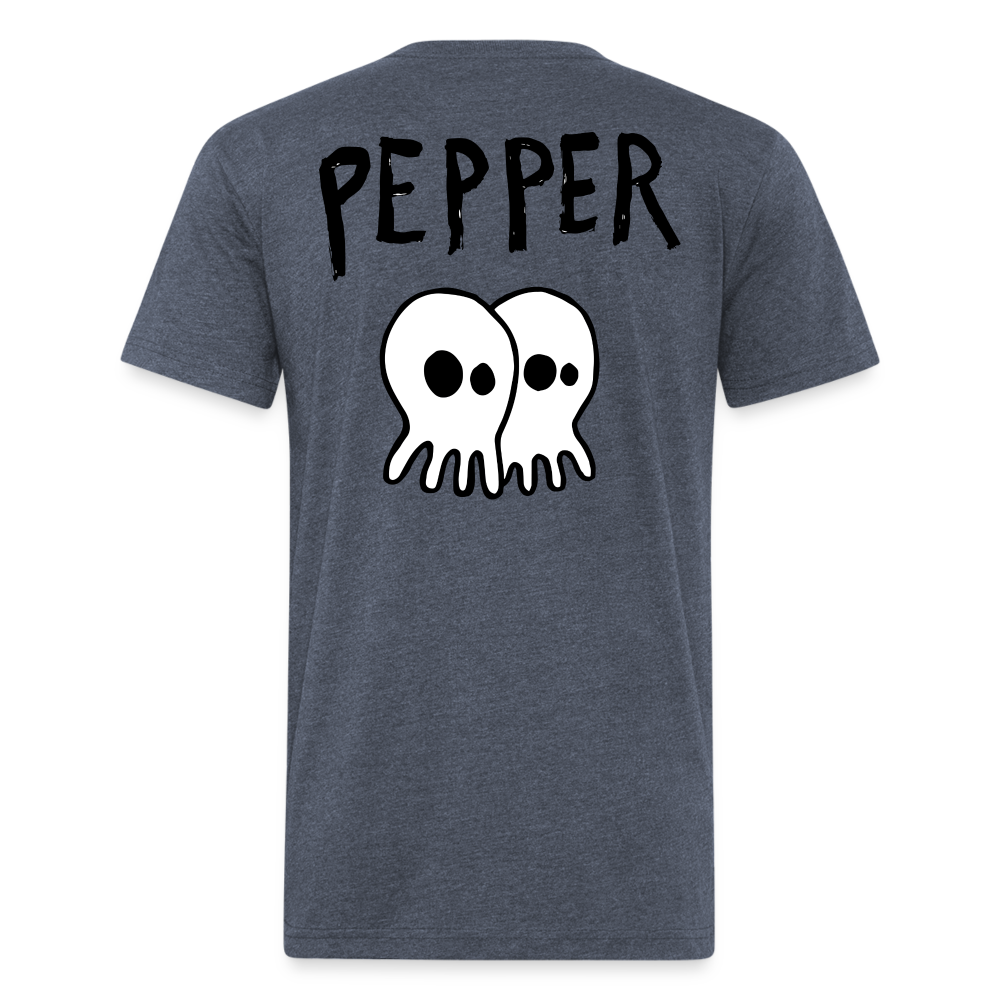 Peper Drip F-Ghost BT-Shirt by Next Level - heather navy