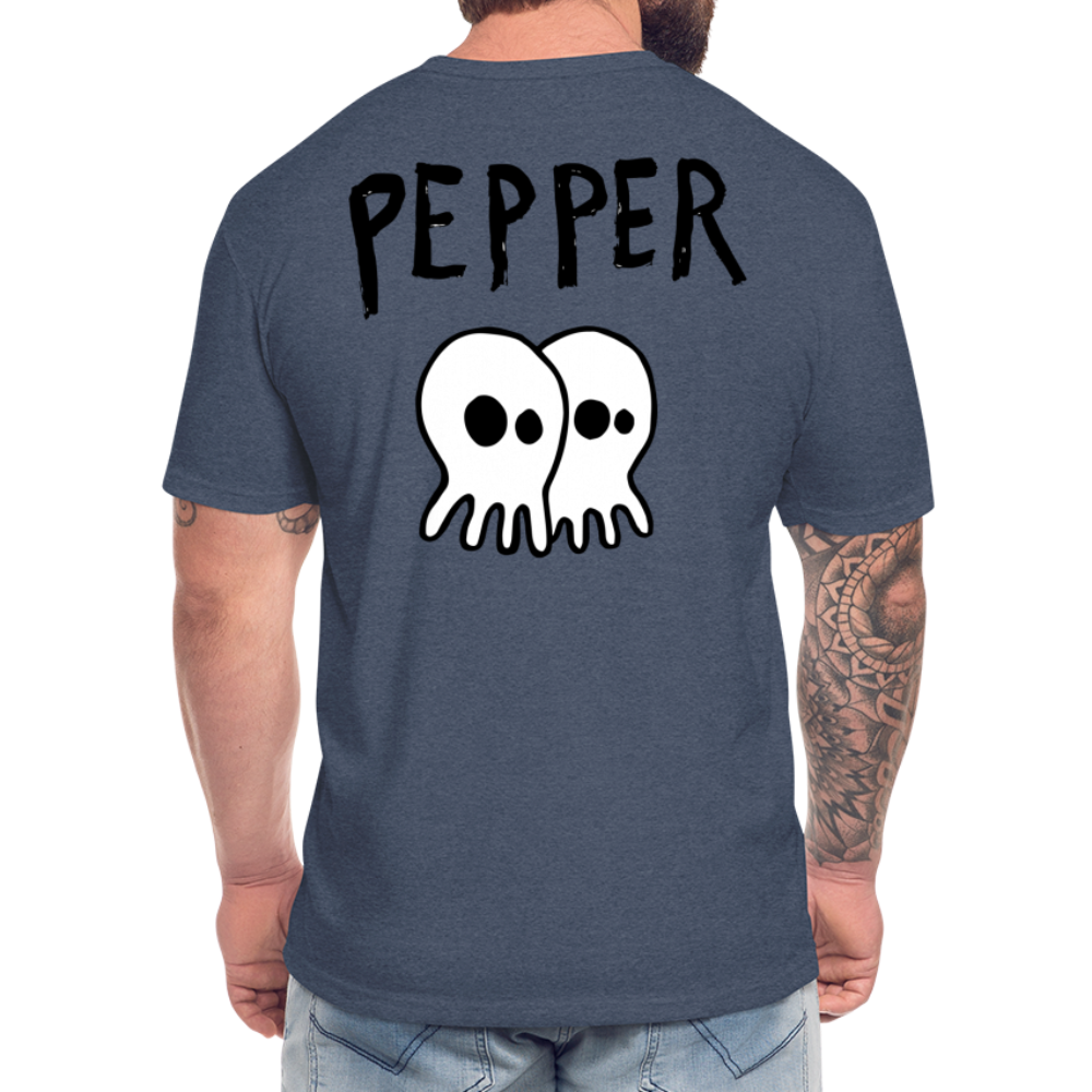 Peper Drip F-Ghost BT-Shirt by Next Level - heather navy