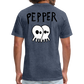 Peper Drip F-Ghost BT-Shirt by Next Level - heather navy