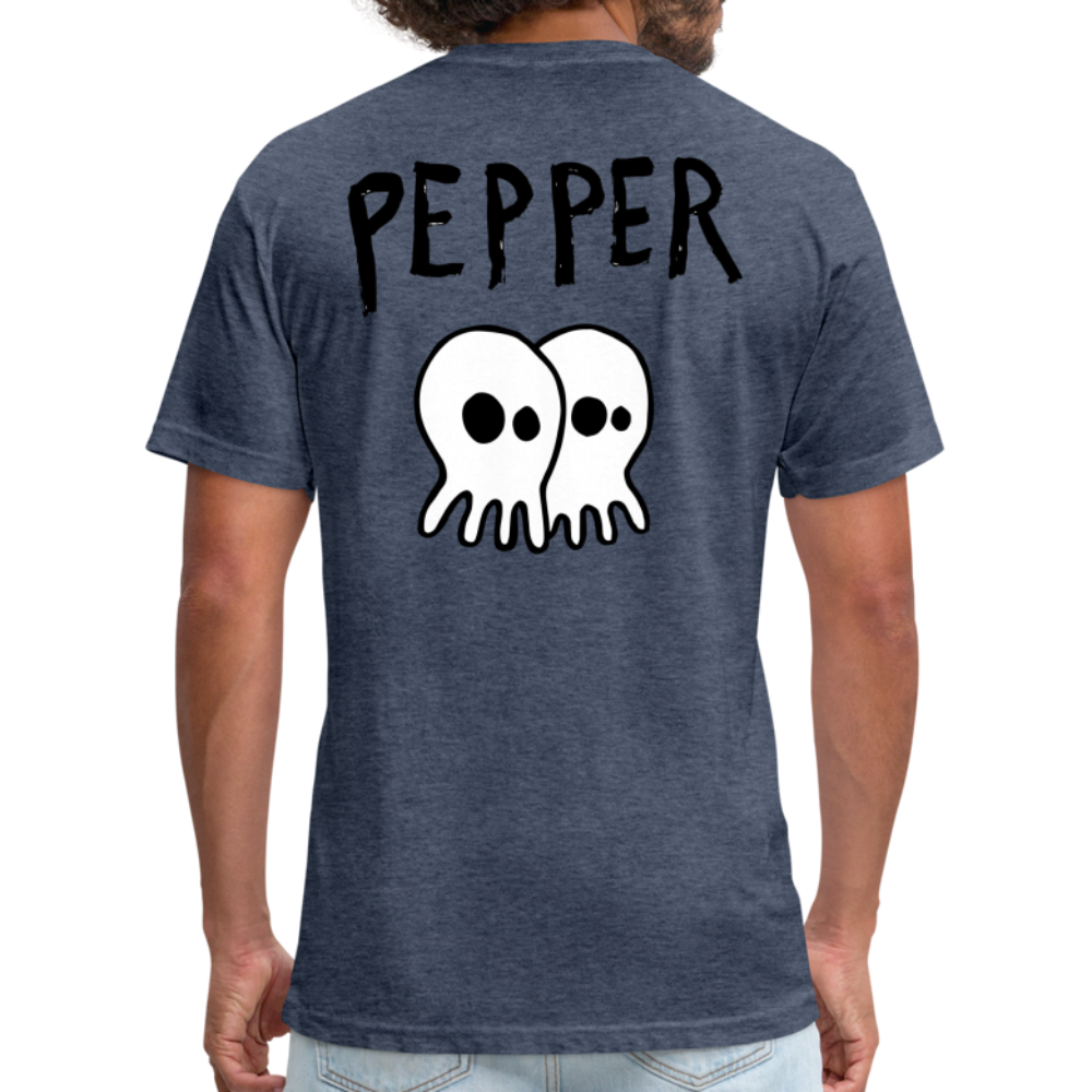 Peper Drip F-Ghost BT-Shirt by Next Level - heather navy
