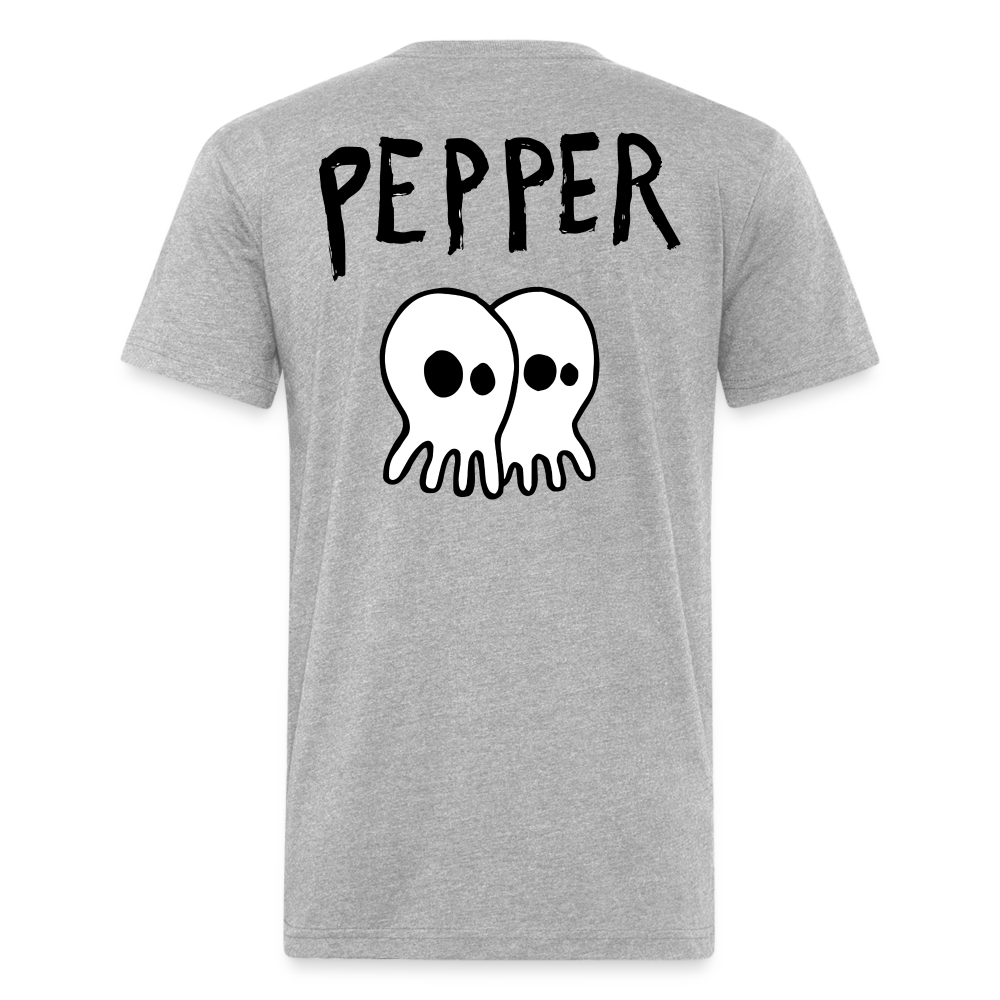 Peper Drip F-Ghost BT-Shirt by Next Level - heather gray