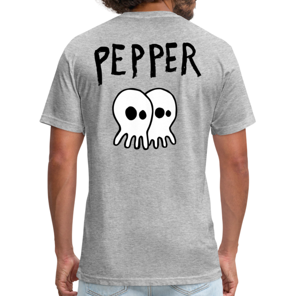 Peper Drip F-Ghost BT-Shirt by Next Level - heather gray