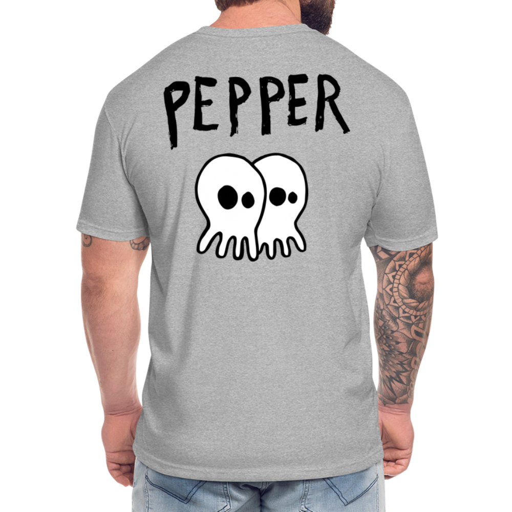 Peper Drip F-Ghost BT-Shirt by Next Level - heather gray