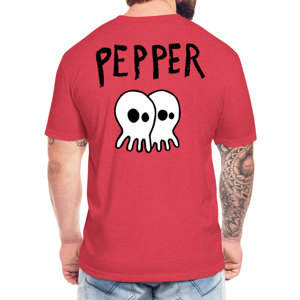 Peper Drip F-Ghost BT-Shirt by Next Level - heather red